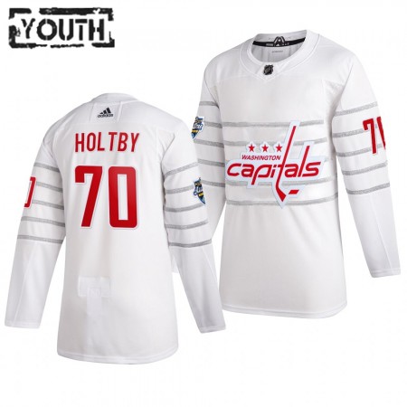 Camisola Washington Capitals Braden Holtby 70 Cinza Adidas 2020 NHL All-Star Authentic - Criança